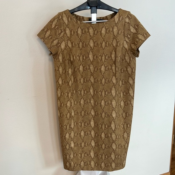Lauren Ralph Lauren 1X cap sleeve thick material stretchy snakeskin - Picture 1 of 7